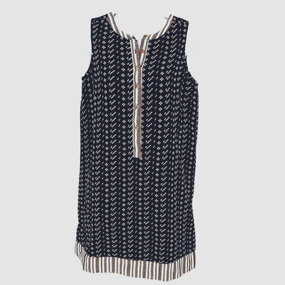 Ann Taylor Loft Lounge Shift Dress Size S Sleeveless Knee Length Stripe - Picture 1 of 8